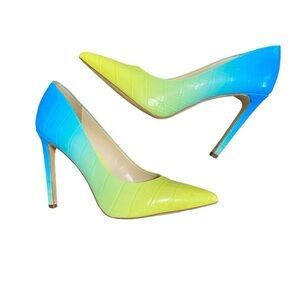 Ombré Nine West Tatiana Pumps Size 7M, Blue Stilettos
